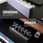 Adventurers IPS Nixie Tube Clock, Creative Electronic DIY Nixie Tube Clock Simulation with 6-Bit IPS LCD Screen,12/24 Hours, RGB Backlit Desktop Decoration,Gifts for Decorating Rooms and Desks