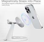 3-in-1 Wireless Charging Station for Apple Devices - Fast Charging Station for iPhone and Watch with MagSafe, Stable Charger Stand for iPhone 17 Air 16 15 14 13 12 Series & iWatch & AirPods