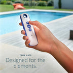 Somfy Telis 1 RTS Patio Remote - Single Channel - Handheld Addition or Replacement - Great for Outdoor Blinds & Shades - Customizable My Function - Stylish Blue and Gray Finish #1810643