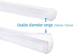 QCSIW 3/8"-50ft Braided Cable Sleeve Protector - Self-Wrapping Split Wire Loom for TV, Computer, Home Theater, Engine Bay - Heavy-Duty Cord Organizer, White