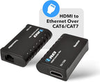 OREI HDMI Over Ethernet Extender– HDMI 1.4 with 1080p@60Hz Resolution, Power Over Cable - HDMI Over CAT6 Extension Up to 131 feet (EX-130A)