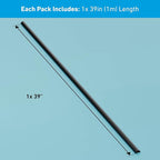 D-Line Half Round Cord Hider, Patented Cable Cover, Hide TV Wall Mount Wires, Raceway for Cords, Decorative Wire Covers, Paintable, Adhesive Cable Concealer, 1x 0.78in W x 0.39in H x 39in L, Black