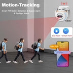 [Auto Tracking Alert 360° PTZ & 2-Way Audio] 8CH Plug&Play Wireless Cameras for Home Security, 4x1920P 5MP IP67 IR&Full Color Night Vison AI Motion Detection, 1TB HDD 24/7 Recording Remote Control