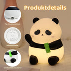 Rytinazzz Panda Night Light, 50-Hour Battery & Pat-to-Change Brightness, Squishy Silicone Lamp for Girls Kids Bedroom, USB Rechargeable with Timer, Valentines Gifts for Kids