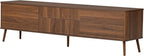 Merax Mid Century 70" TV Stand, Modern Entertainment Center for TVs up to 80", Media Console with Storage, 2 Cabinets & 2 Drawers for Living Room, Office