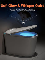 BAYTINA Smart Toilet with Auto Open/Close Lid, ADA Height Heated Seat, Warm Water Bidet, Dryer, Night Light, Dual Auto Flush, Foot Sensor Operation, Modern Elongated One-Piece Toilet for Bathrooms