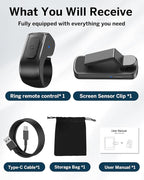 DATAFY [Case-Friendly] Remote Control Page Turner Ring for Kindle Paperwhite Oasis Scribe Kobo eReaders, Camera Camcorder Remote Controls, Page Turner Clicker for iPhone ipad Tablets with Storage Bag