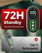 GasDoc DS-399PRO Carbon Monoxide and Carbon Dioxide Detectors, 4-in-1 Portable CO2 & CO Detector with Audible & Visual Alarm, Rechargeable CO & CO2 Meter for Home, Travel, Camping, Car, 72H Standby
