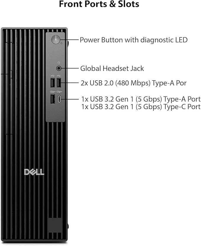 Dell Pro Slim QCS1250 Business Desktop, New OptiPlex Version, Intel Core i7-14700(20 Core, 28 Threads), 16GB DDR5 RAM, 1TB PCIe SSD, Ultra-Quiet Design, Dual 4K Monitor Support, USB-C, Windows 11
