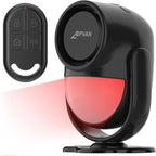 CPVAN 125dB Loud Motion Sensor Alarm with 328ft Remote Control (40ft PIR Detector, Batteries), Indoor Wireless Infrared Security Motion Detector with Siren for Home Garage Van (CP2 Pro, Black)