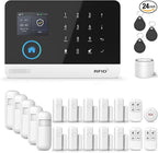 Wireless Home Security Aystem,24Pcs DIY Kit with Door/Window Sensors,Motion Sensors Detectors,SOS Button,Remote,APP Insta Alert Compatible with Alexa,for Smart Life or Tuya APP,NO Monthly Fees