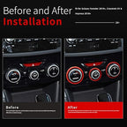 Auovo AC Climate Control Knob Outer Ring Covers Accessories for Subaru Forester 2019-2024 / Crosstrek 2018-2022 2023 / Impreza 2017-2023 Interior for Car Air Condition Switch Control Trim (Red)