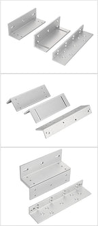 Electric Magnetic Lock with Z and L Bracket 180KG 350LBS Holding Force Electromagnet Lock 12V Fail Safe Single Door for Access Control System