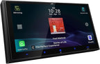 JVC KW-M795BW 6.92" HD Screen Double-DIN Bluetooth USB HDMI Input AM/FM Radio Digital Media Receiver, Steering Wheel Control Interface, Antenna Adapter Compatible Chrysler/Dodge/Jeep/Ford/GM 2002-Up