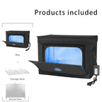 Large UVC Sanitizer Box Ozone Free, Foldable Cleaner Bag with Timer, 36L/9.5gal UV Light Bulb Black Tote for Shoes, Cell Phone, Baby Bottle, Key, Towel