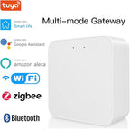Smart Multi-mode Gateway: ZigBee 3.0 & Bluetooth & Mesh Hub, App Remote Control, Intelligent Bridge Wireless Smart Home Gateway Voice Control via Alexa/Google Home (ONLY Surport Tuya Smart Devices)