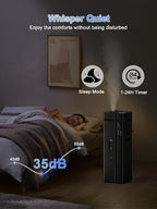 Zeova 13L/3.4Gal Humidifiers for Bedroom, Ultrasonic Warm & Cool Mist Humidifier Large Room, Covers 800ft², 72H Runtime, 24H Timer, 3 Mist Modes Top Fill Quiet Humidifiers for Home, Office, Black