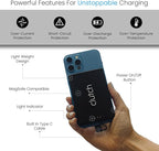 Clutch - Pro USB-C Portable Charger - Compatible with iPhone 15,16, 17 & Android Devices - Power Bank Magnetic Battery - TSA Travel Approved - USB Rechargeable - Built-in Cable - 5000 mAh - 3.7oz