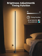 GIPOYENT Standing Floor Lamp, RGB LED Lamp with Music Sync, Smart App and Remote Control Ambience Light with Music Sync, LED Lamp with 16 Million Colors for Bedroom, Living Room Gaming Room