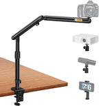SupeDesk Overhead Camera Mount, Adjustable Desk Mount with Flexible Aluminum Spring Arm, 360° Ball Head, 1/4" 3/8" Screw & Phone Clamp for DSLR Cameras, Light, Heavy Microphones, and Smartphones