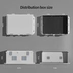 Namunanee Outdoor Electrical Junction Box, ABS Water Resistant Enclosure with Internal Mounting Panel & Hinged Cover, 15.7" H* 11" L* 5.9" W