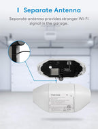 meross Smart Garage Door Opener Remote, Compatible with Apple HomeKit, Amazon Alexa, Google Assistant, SmartThings, Siri, CarPlay and Android, Universal WiFi Garage Controller, No Hub Required