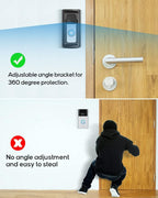 Anti-Theft Video Doorbell Mount，Adjustable 360° Degree Doorbell Angle No-Drill Mount Compatible with Ring Battery Doorbell /Plus/Pro Video Doorbell Upgrade Corner Kit for Houses,Apartments