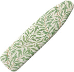 ZCFYGDX Ironing Board Cover Decor 15x54 Inch, Iron Board Cover with Nose Pocket, Nylon Buckle Fastening Stain Resistant Scorch Resistant,Protection Covers with Elastic Edge Fresh Green Leaf Print