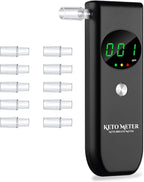 Home Ketosis Breath Analyzer, Professional Ketone Breath Monitoring Meter – High Precision Ketone Monitors Breath Analyzer Ketosis Tester with 10 Mouthpieces for Tracking Your Ketones