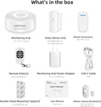 tolviviov Home Security System Wireless, DIY Door Alarm Security System, App Alerts, 10-Piece Kit, No Monthly fee, WiFi Alarm, Door Window Motion Sensor, for Safety, Home Security, Kids Safety