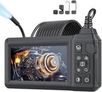Endoscope Camera with Light, Borescope Camera with 4.3" IPS Screen, 1080P HD with 8 LED Lights, 16.4FT Semi-Rigid Cord Bore Scope,IP67 Waterproof Sewer Borescope,Gadgets for Men & Tools for Men