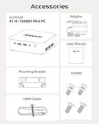 ACEMAGIC Mini Gaming PC Core i5-12600H 11 Pro 32GB RAM 1TB SSD, Triple 4K Display Mini Computers Desktop Micro Small Pc for Gaming/BT5.2/WiFi6