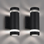rosykite Outdoor Wall Sconce Lights,Dusk to Dawn Outdoor Exterior Lighting - ETL Listed,Modern Outside Patio Light Fixture Wall Mount Design - Up Down Light Fixture White 6000k for Front Door, Porch