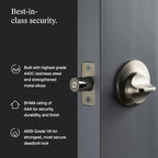 Level Lock+ WiFi Deadbolt Smart Lock - World's Smallest Smart Lock Plus Apple Home Key - Lock/Unlock Anywhere - Level App for iOS & Android - Works with Apple Home, Alexa, GoogleHome (Satin Nickel)