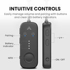 Avantree Relay - Premium Airplane Bluetooth Adapter with Advanced Qualcomm Chipset, 2 Headphones Support, 25hrs Play Time, aptX Adaptive & HD Audio Transmitter for Airpods, Bose & Travel Flight