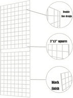 7RiversART Grid Wall Commercial Grade Gridwall Panels – Heavy Duty Grid Panel for Any Retail Display Wall Grid 2' Width x 6' Height, White (Pack of 1) Easily Portable