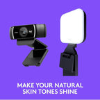 Logitech C922x Pro for Creators Litra Glow - The Ultimate Solution for a Professional Look During Video-Calls