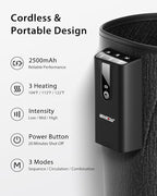 CINCOM Leg Massager with Heat and Air Compression, Cordless Calf Massager for Circulation and Pain Relief, Rechargeable Leg Compression for Edema Relief
