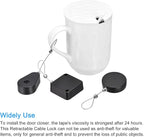 MECCANIXITY Punch Free Automatic Sensor Door Closer 39.4" Retractable Cable Lock for Home Office Doors 1200g 2Set Black Each Set Contains with 1pcs Adhesive Sticker 1pcs Hook 1pcs Wrench