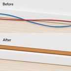 Rubber Bond TV Cord Hider Cable Protector - Strong Self Adhesive Wall Cord Cover Cable Hider - Low Profile Cable Management Wall Cord Concealer Cable Raceway
