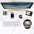 Ergo Comfort Gel Wrist Rest Mouse Pad-Ergonomic Office Mousepad with Wrist Support-Non-Slip, Design Desk Accessories Mat for Home&Game Decor Mushroom Star