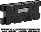 316455410 Range Oven Control Board for Electrolux Kenmore, Gas Range 7 Button Control Board Clock 5304518661 316222800 （White）