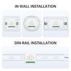 VEXA Smart WiFi Switch 16A, Neutral Wire Required, Bluetooth and WiFi with Alexa & Google Home, Energy Monitoring & Overload Protection for Lights, Fans, Water Heaters (AC 110-240V DC 24-30V)
