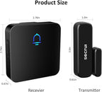 SECRUI Door Chime, Wireless Door Chimes When Door Open Entry for Business/Home/Office/Store Door Ringer Alert Buzzer Alarm Door Ringer for Opening – Door Open Alert - 2 sensors