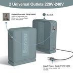 BESTRANS 2000W Step Up Transformer 110v to 220v Converter, Heavy Duty Voltage Converter 110v-120v to 220v-240v with Dual Outlets, Overload Protection & Ultra-Quiet for Home Appliances,Grey Green