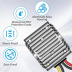 DC 24V Step Down to 12V 30A 360W DC Converter Regulator Voltage Regulator, 12V Converter, IP67 Waterproof Power Supply Module Buck Transformer for Golf Cart Forklifts Car Truck Boat Vehicle