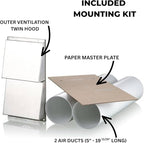 VENTS-US Micra 60 Kit – Ductless Wall Mount HRV Ventilation Fan with Included Mounting Kit Circulates Fresh Air In, Stale Air Out Reducing Heating Costs