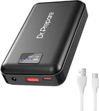 DR.PREPARE 16000mAh Battery Pack with 7.4V DC (3.8mm) & 5V USB Output for Heated Vest, Faster-Charging Power Bank with Type C in/Output, Portable Compact Battery for Eye Mask, iPhone, iPad