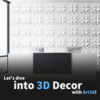 Art3d Decorative 3D Wall Panel, 32 Sq.FT PVC Interior Wall Decor for Living Room, Bedroom, Lobby, Office, Shopping Mall, White
