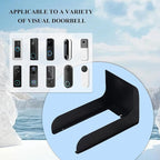 Doorbell Rain Cover,Black Metal Ring Doorbell Protector,Small Video Doorbell Shield,Outdoor Access Control Keypad Cover for Most Camera Doorbells